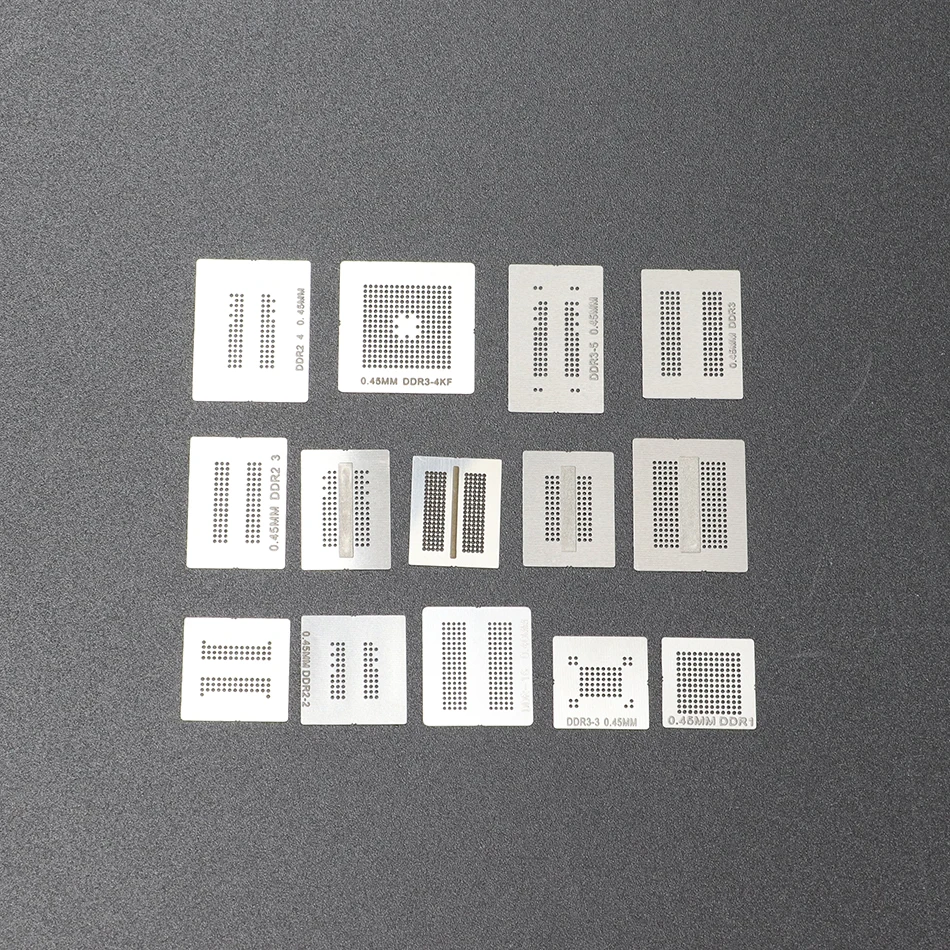 14 шт./лот полный набор BGA реболлинг трафарет посвятить комплект для DDR DDR2 2 3 DDR3 DDR5