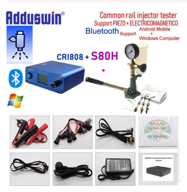 Бесплатная доставка! CRI808 Bluetooth Common Rail тестер инжектора многофункциональные