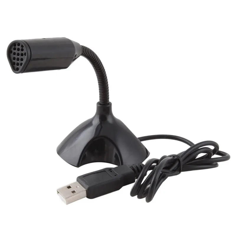 Горячая продажа Новый черный USB Стенд мини настольный Студийный микрофон для ПК