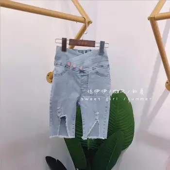 

2020 new wholesale girls denim pants fashion summer girls jean pants 3-8t F82