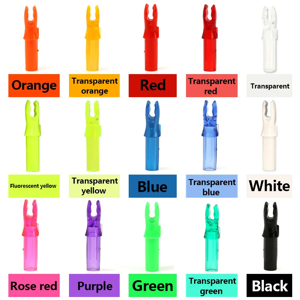 

Archery Arrow Nocks ID 6.2mm 13color 20pcs/lot Hottest Internal For Carbon Fiberglass Arrow Shaft DIY Archery Hunting Accessory