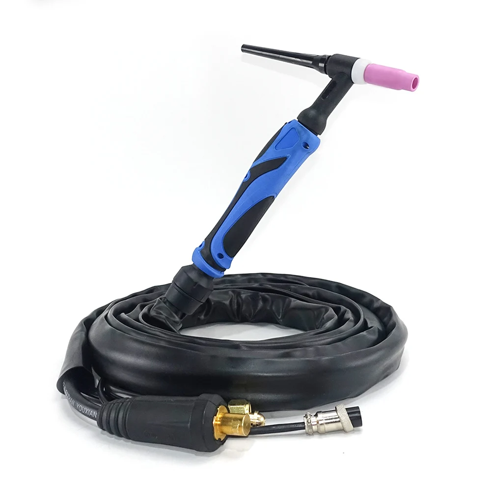 Torcia TIG WP26V Raffreddata Ad Aria - 4 Metri, 200A, Spina UE - Kit Saldatura Con Connettori E Ugelli