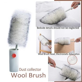 

Dust Brush Cleaning Duster Dust Cleaner Handle Wool Duster Brush Static Anti Magic Household Cleaning Tools for dust broom