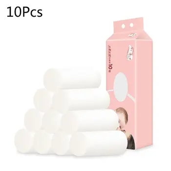 

10 Rolls Bamboo Pulp Toilet Paper Towel 3 or 4-Ply Thicken Biodegradable Bath Tissue