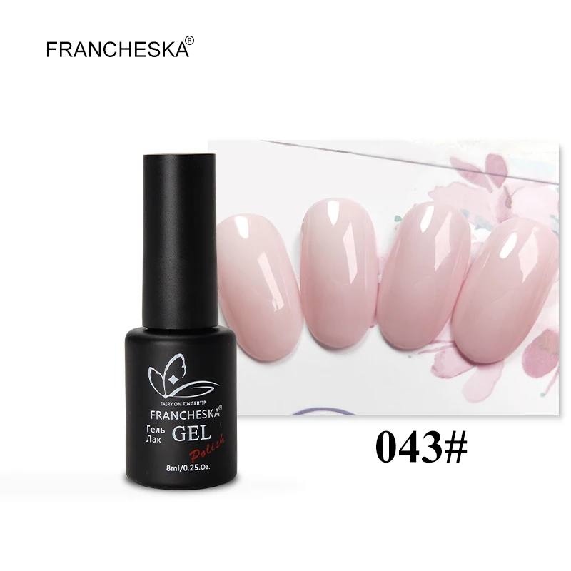 Francheska 043 8 мл Гель-лак для ногтей nagels spulletjes gellak Светодиодный УФ-лак hybrydowy долговечный замачивающий лак для ногтей unas oje lakiery hybrydowe - Цвет: Francheska 043