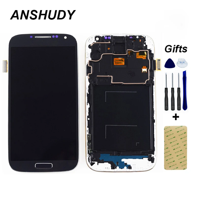 ЖК-дисплей + сенсорный экран дигитайзер Датчик в сборе рамка для samsung Galaxy S4 i9500 i9505