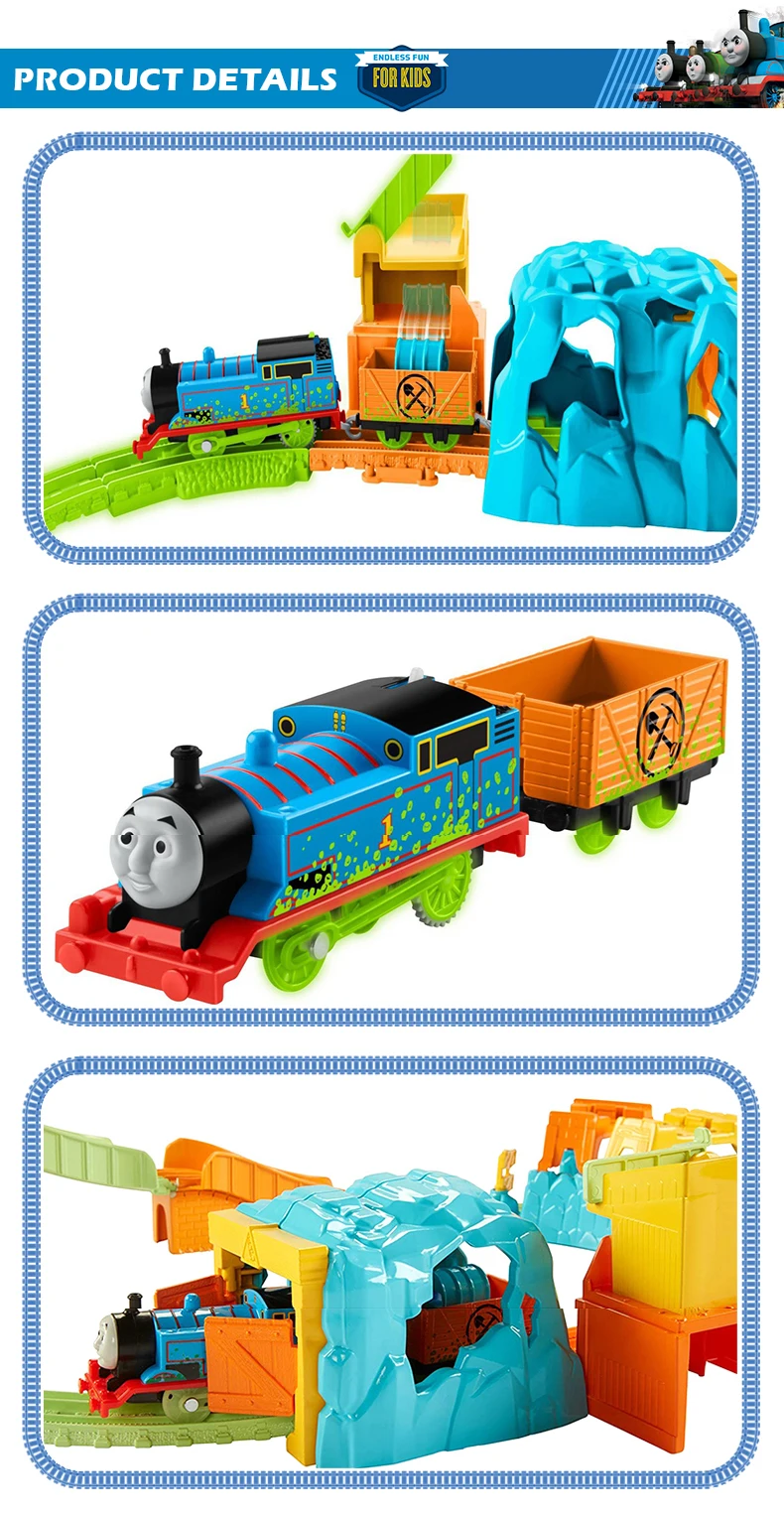 С принтом Томас и его друзья паровозы трек игровой набор ж/д строительные игрушки «Томас и его грузовик светящиеся шахты FBK52 подарок ребенку на день рождения