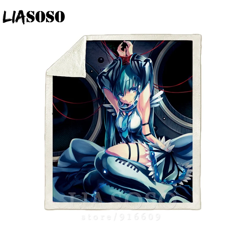 Диван-кровать с рисунком офисное Вокалоид Hatsune Miku сексуальные Harajuku набивное одеяло-покрывало детское дорожное одеяло квилт для софы A23