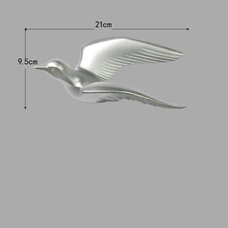 3D Смола Птица Мода стикер стены, статуя животного, фреска, ТВ фон домашний декор, маленькая птица модель украшения - Цвет: 21