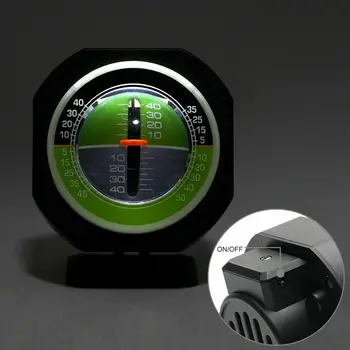 

AOutdoor Luminous Slope Meter LED Car Compass Angle Slope Meter Balancer Measure Equipment for Auto Car Vehicle Boat Tourism