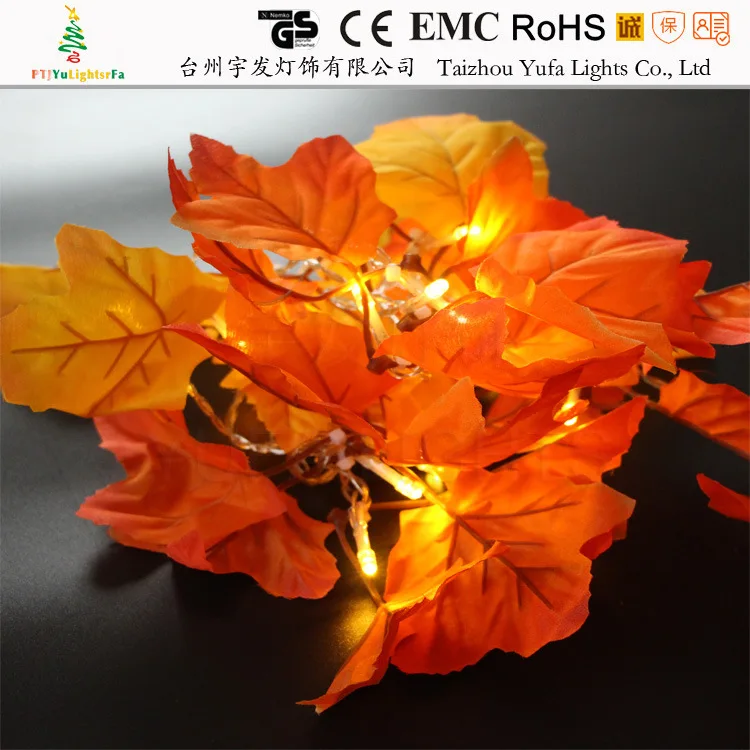 Рождество, Хэллоуин, карнавал, День благодарения, EasterMaple Leaf батарея лампа светодиодная гирлянда фестиваль декоративная лампа
