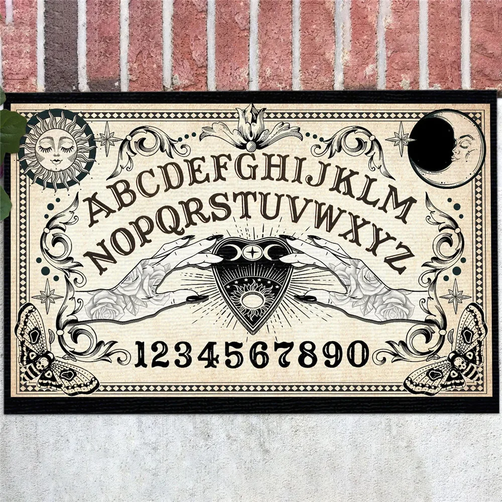 Hx Witches Devil Hippie Sensitive Outdoor Door Mat 3D Graphic Ouija Board Sun And Moon Indoor Zerbino Flanella Tappetini