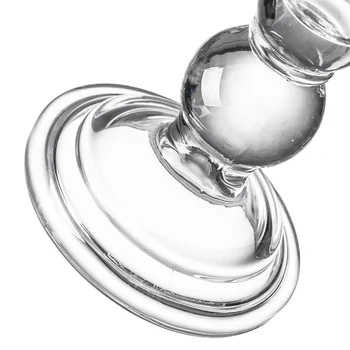 

High Candlestick Transparent Glass Candle Holders Perfect Decoration Candlesticks PR Sale
