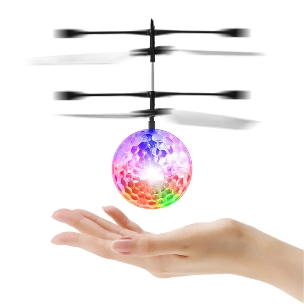 

Remote Control Fly Flashing Ball Hand Remote Control RC Helicopter Flying Quadcopter Drone LED Light Ball Funny Toy Gift For Kid