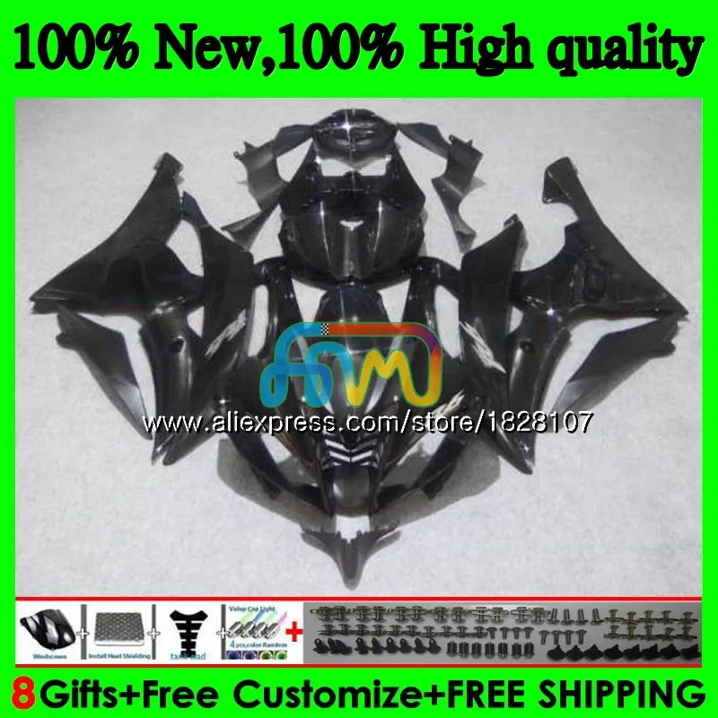 No. 1 YZF-600 для YAMAHA YZF черный глянец R6 YZF600 YZFR6 08 13, 14, 15, 16 лет 75BS. 47 YZF 600 R 6 YZF-R6 2008 2013 обтекатель - Цвет: No. 1