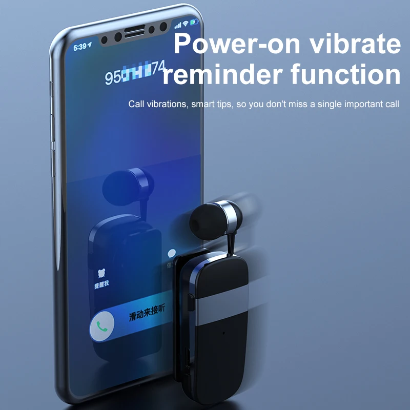 K53 Mini Wireless Fone de ouvido Bluetooth Headset Call Remind Vibration Clip Business Auriculares Earphone Handsfree Headphone 6