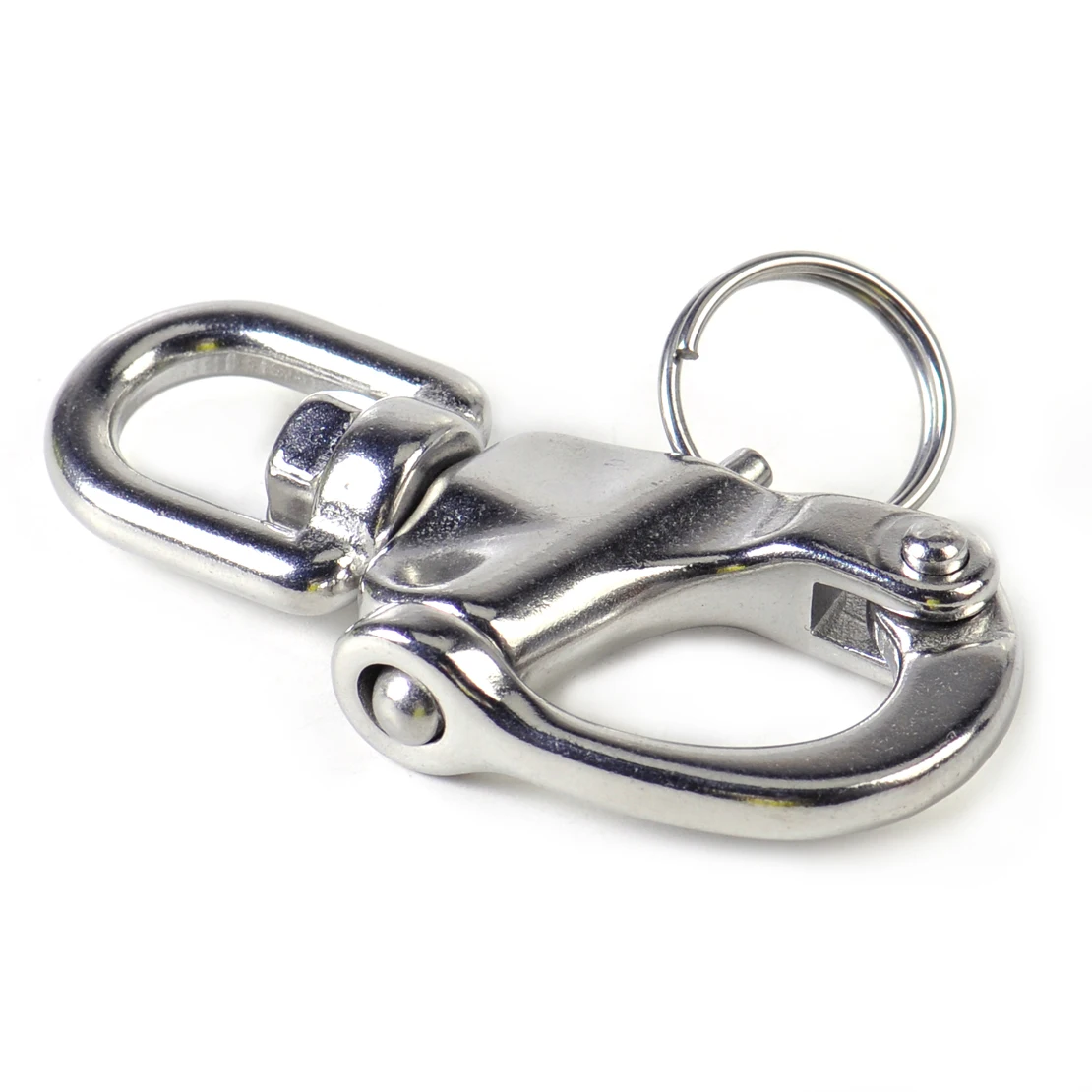 

2pcs New Stainless Steel Heavy Duty Snap Shackle D Ring Swivel Bail Marine Boat Yacht Sailing Hardware