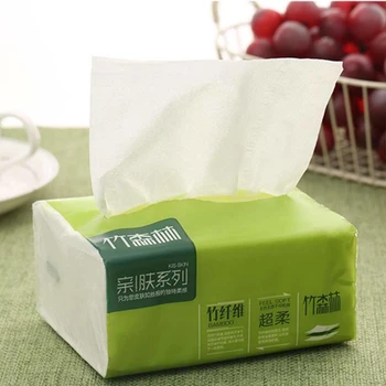 

4 Color Layers Pumping Paper Portable Upgrade High Quality Soft Three-dimensional Native Bamboo Pulp Natural Color Makeup Napkin