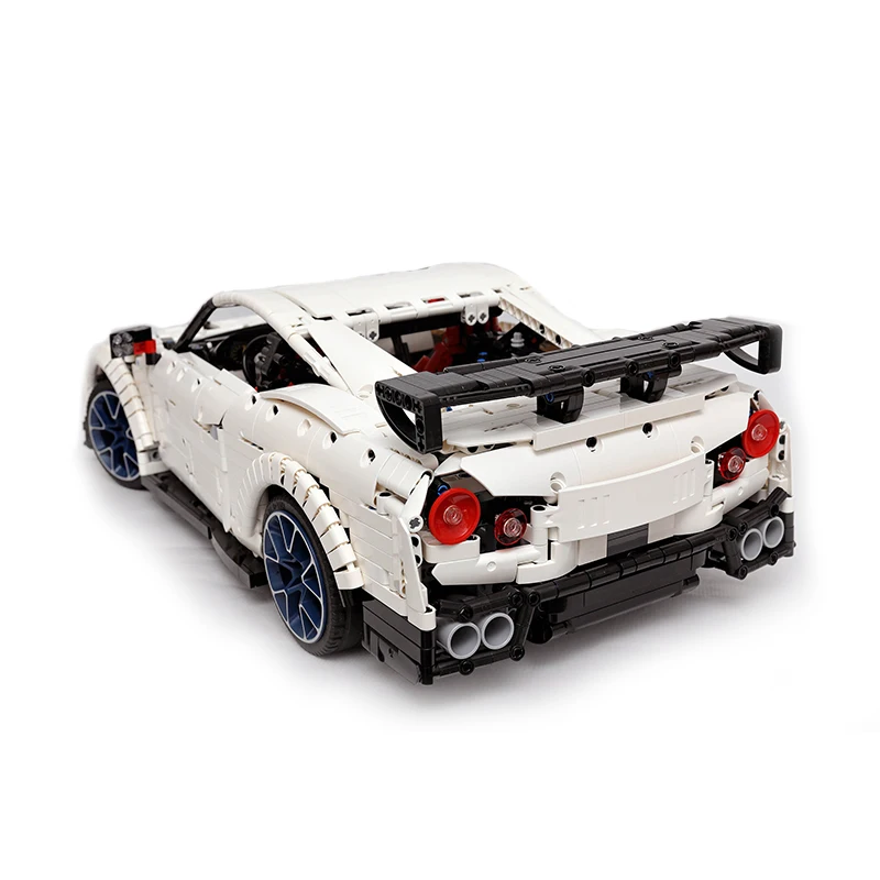 BuildMOC совместимый высокотехнологичная серия MOC 25326 Nissan GTR GT3 электрический пульт дистанционного управления Спортивный Автомобиль Блоки Модель для детей