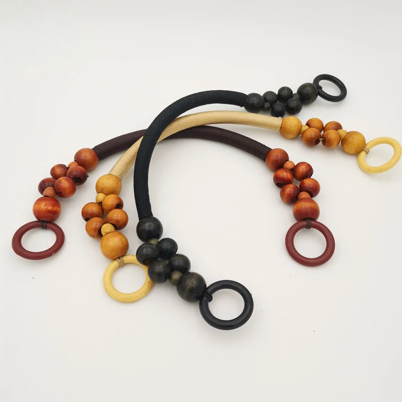 46 cm High Quality Wood Plastic Bead Rope Bag Strap Handle Shoulder Belt for Women Handbag DIY Replacement Bag Parts Accessories