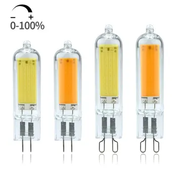 

Dimmable G9 Glass COB LED Bulb 6W 9W 12W AC 220V LED COB Light Dimmable 360 Beam Angle Chandelier Light Replace Haloge g9 Lamps