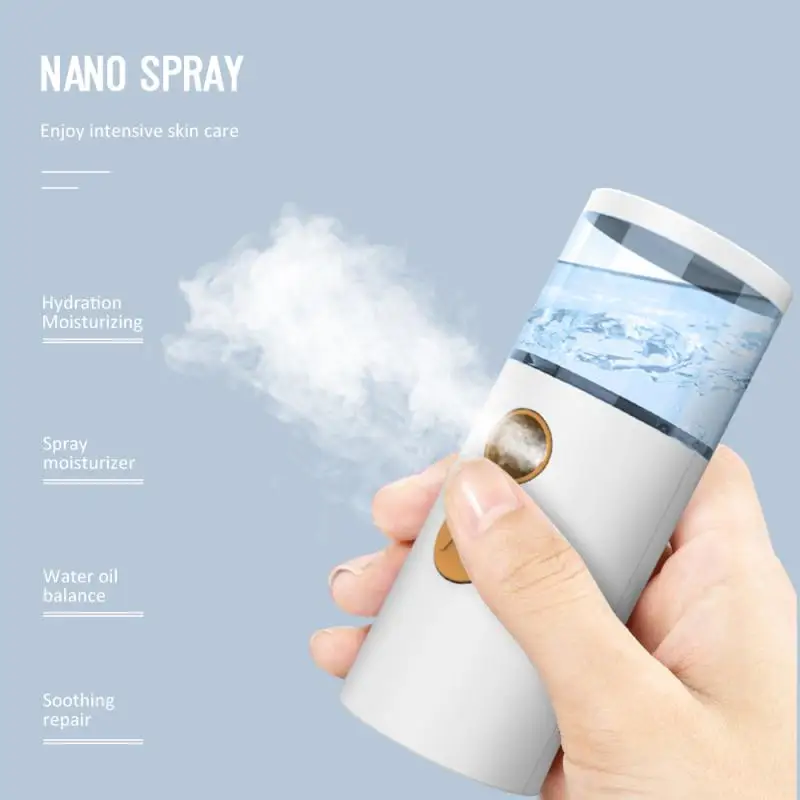 USB Ultrasonic Nano Mist Sprayer Facial Air Hydrating Humidifier Instrument Spray Machine Steaming Face Moisturizing Skin Care |