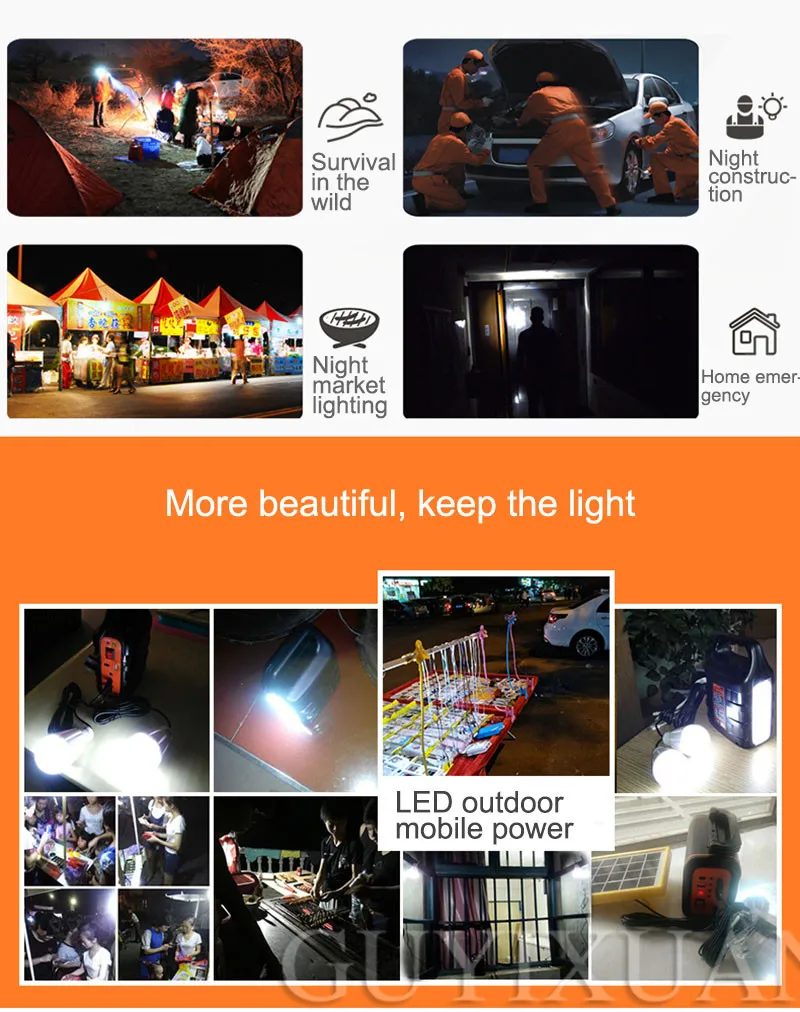 Домашний аварийный светильник ing system светодиодный светильник может быть заряжен мобильным телефоном на открытом воздухе для кемпинга