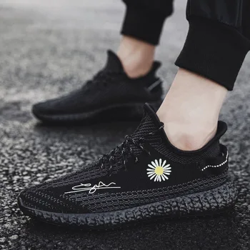 

Sports Trendy Shoes Flying Woven Men Shoes 2020 New Casual Running Shoes Luminous Daisy Fashion Sneakers Zapatos De Hombre