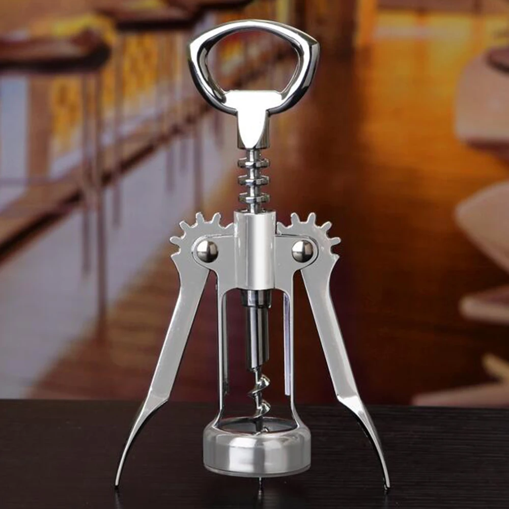 Portable Stainless Steel Red Wine Opener Wing Type Waiter Metal Wine