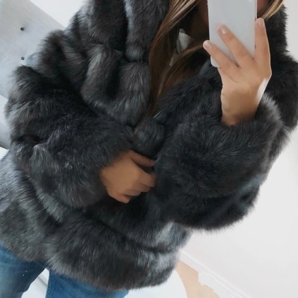 Винтажное пушистое пальто из искусственного меха, женское короткое меховое пальто из искусственного меха, зимняя верхняя одежда, пальто, Осеннее повседневное праздничное пальто, куртка, верхняя одежда