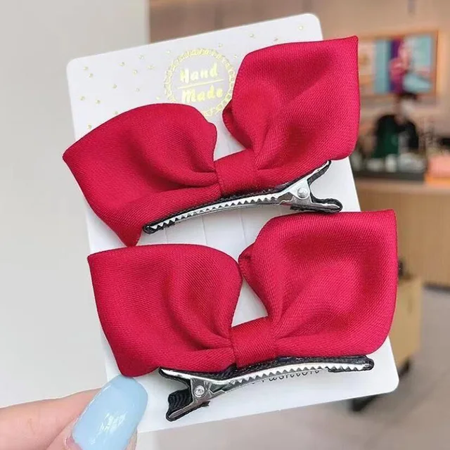 2022 New Bow Headgear Cute Sweet Little Girl Hair Accessories Summer Girls Net Red Clips Baby Hairpins Children Hair Clips Gifts F1