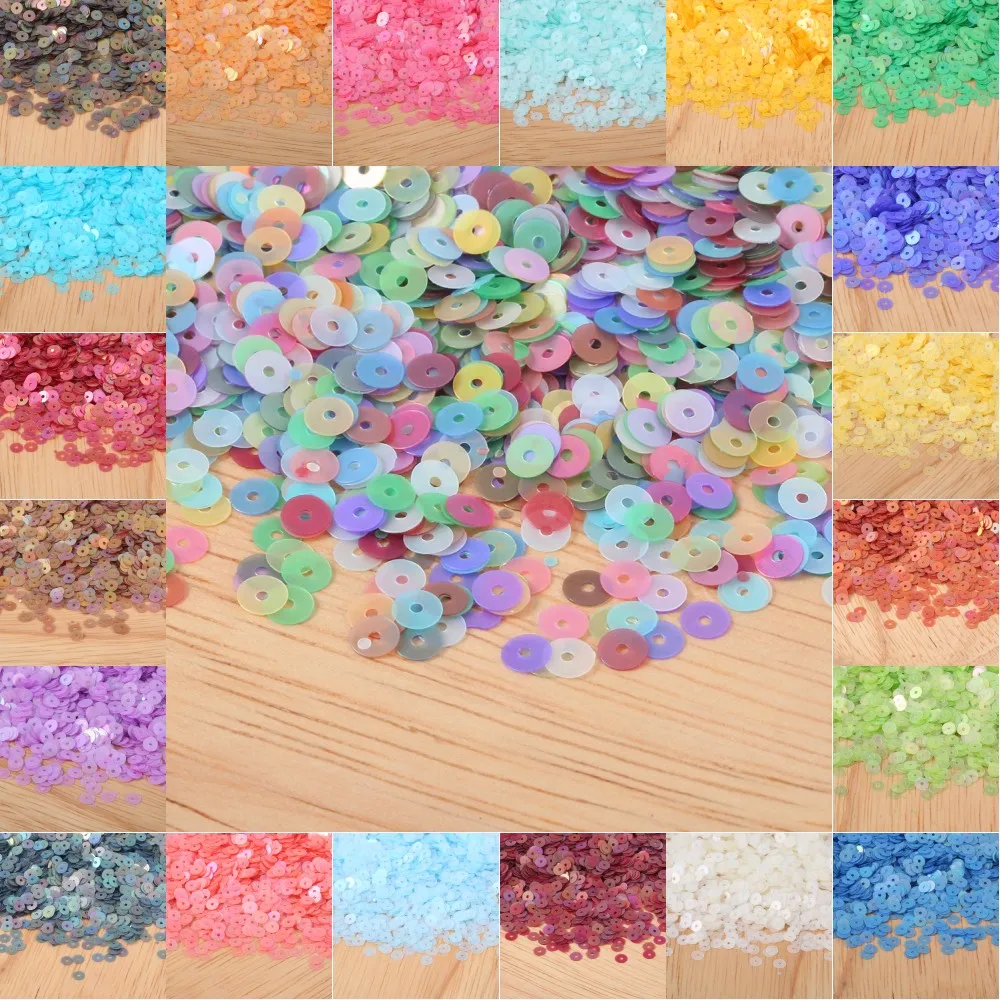 

4000pcs 2mm 3mm 4mm PET Matt Colorful Sequins Flat Round Loose Confetti Glitter Flakes For Garment DIY Wedding Crafts Supplies