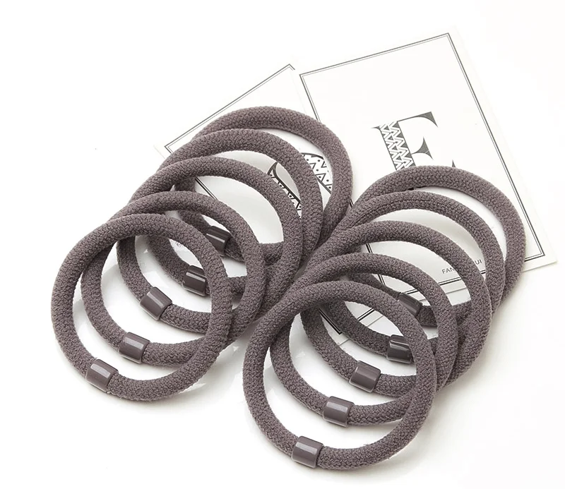 10 high elastic head rope ladies hair rope ponytail clip hair ring does not hurt hair tied head bandage female hair accessories