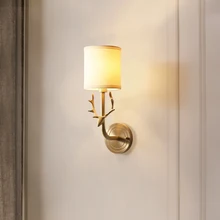 Полностью медный Американский рога настенный светильник для спальни прикроватный светильник для гостиной настенный светильник Новая современная простота