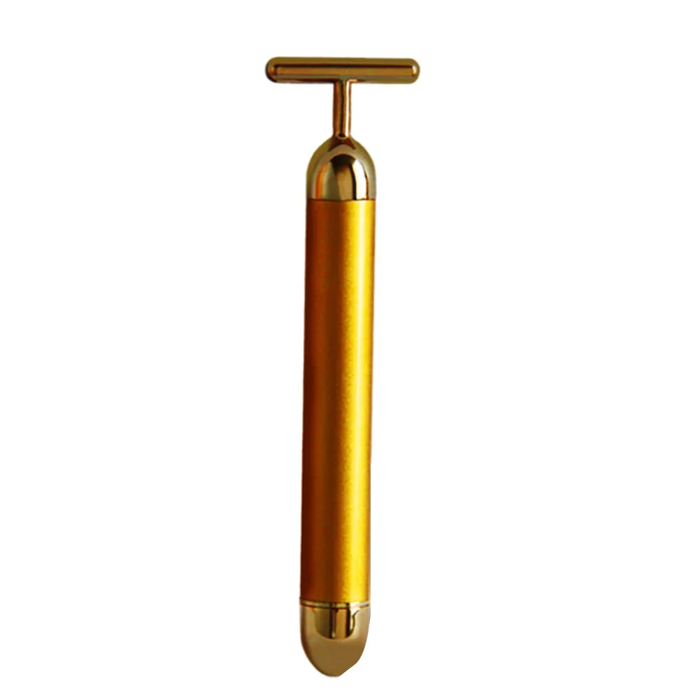Энергетический бар 24 K Gold Pulse жесткий массажер ролик для лица Derma средство ухода за
