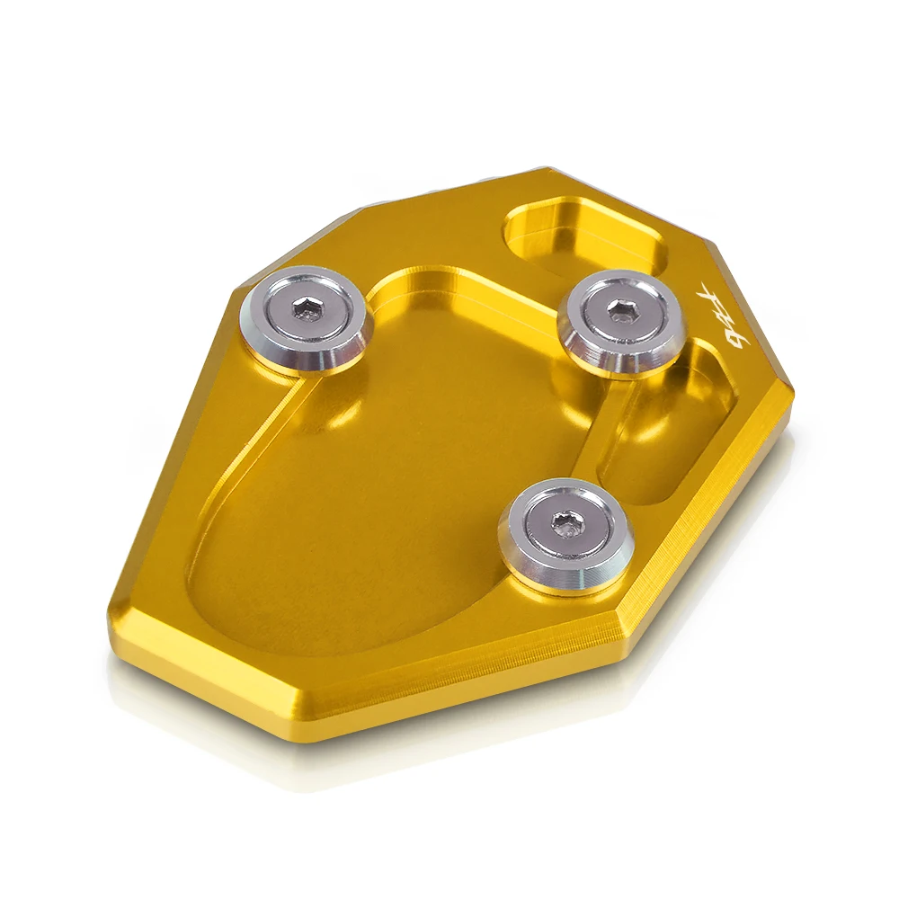 gold CNC Kickstand боковая стойка Расширительная плата площадка для увеличения покрышки для мотоциклов Для Yamaha FZ6-S2 Fz6 FAZER 2004 2006 2007 2008 2009 - Цвет: gold