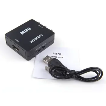 

Hw-2101 Hdmi To Av Converter Hd Converter Support 1080p Adapter Cable Video Interface Conversion With Usb Cable