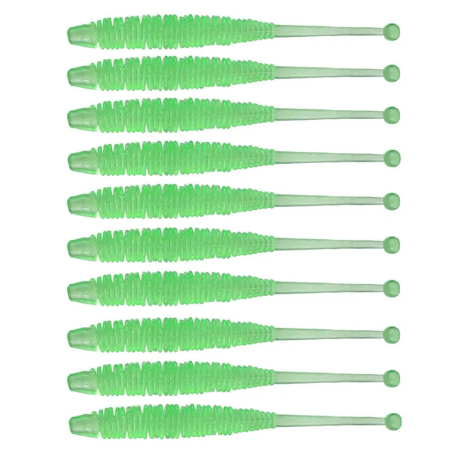 10pcs/Lot Worm Soft Fishing Lures Jig Wobblers 6cm 0.6g Shrimp Odor Additive Silicone Artificial Baits Bass Carp Pesca Tackle G