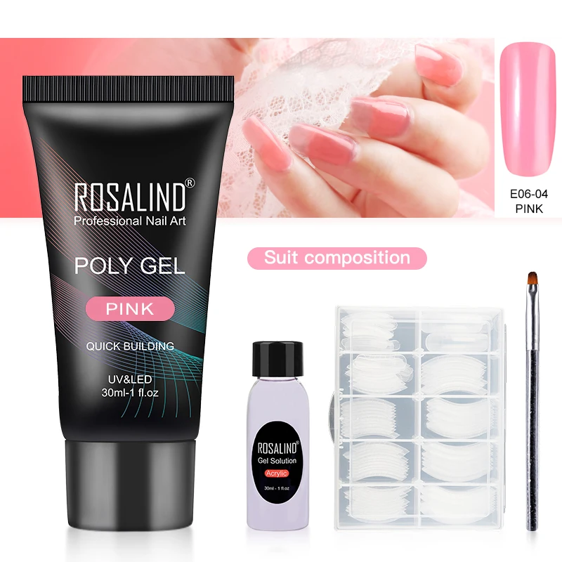 RE-2GELS2TOOLS-13 ROSALIND полигелевый лак Установлен для дизайна ногтей, красочный строительный гель для маникюра, полигелевый лак для ногтей - Цвет: RE-2GELS2TOOLS-13