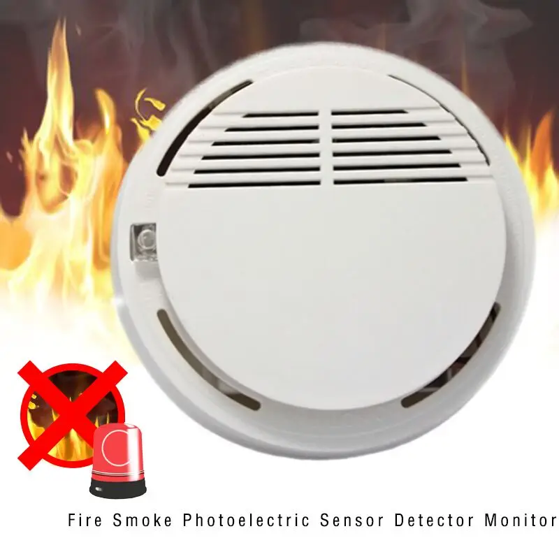 Precio Especial Detector de humo Detector de alarma de incendio para casa inteligente, Sensor de alarma de humo fotoeléctrico, seguridad de la Oficina KJnKR96Nj