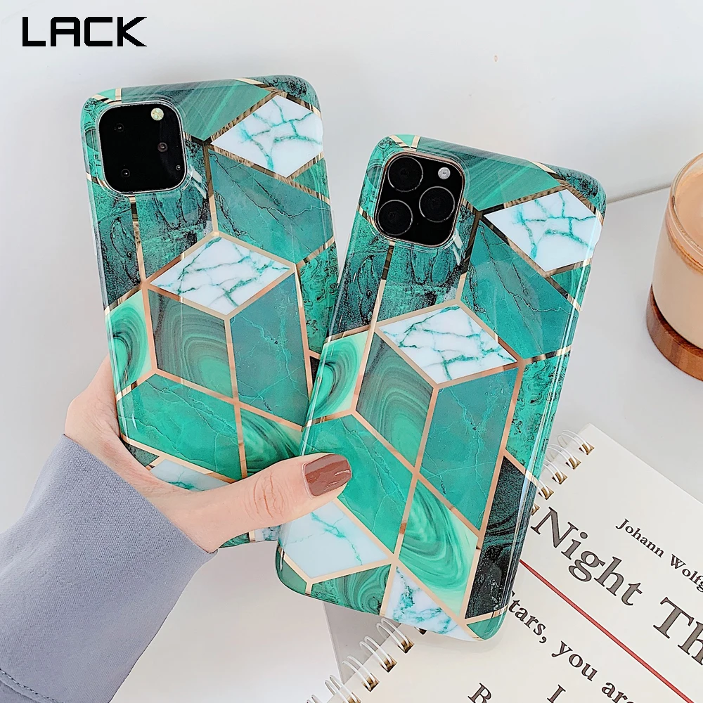 Чехол LACK для iphone 11 с геометрическим рисунком блестящий Гальванизированный