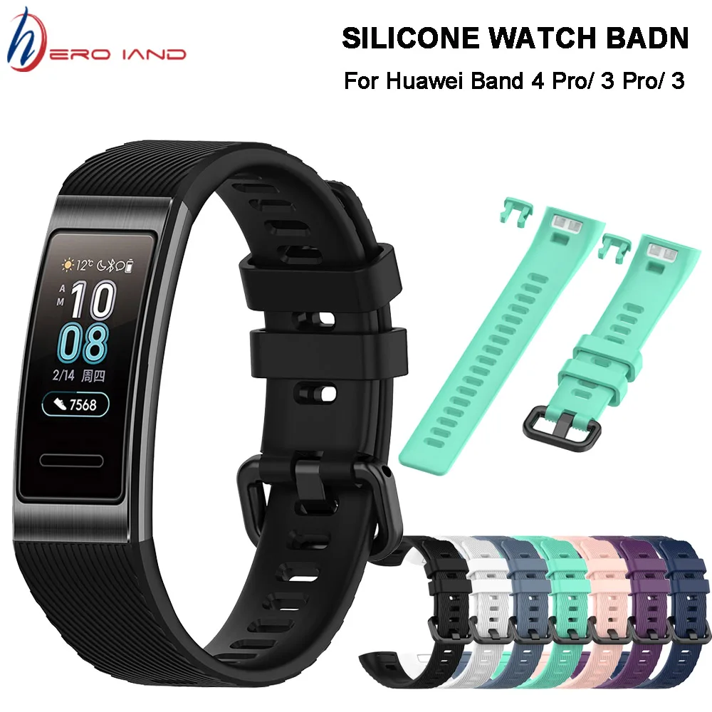 Ремешок силиконовый для смарт-часов Huawei Band 4 Pro спортивный браслет band 3 / |