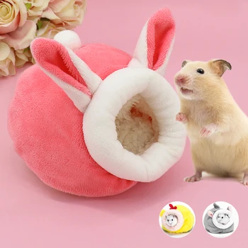 

Soft Guinea Pig Hamster House Bed Cage Winter Warm Mini Animal Pet Bed Small Animal Mice Rat Nest For Rodent Hedgehog