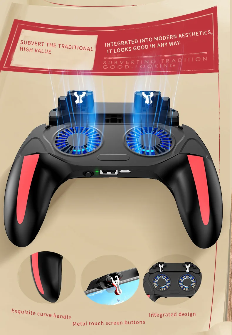 pubg aparelho de jogos com ventilador duplo dispositivos para jogos de controle de jogos
