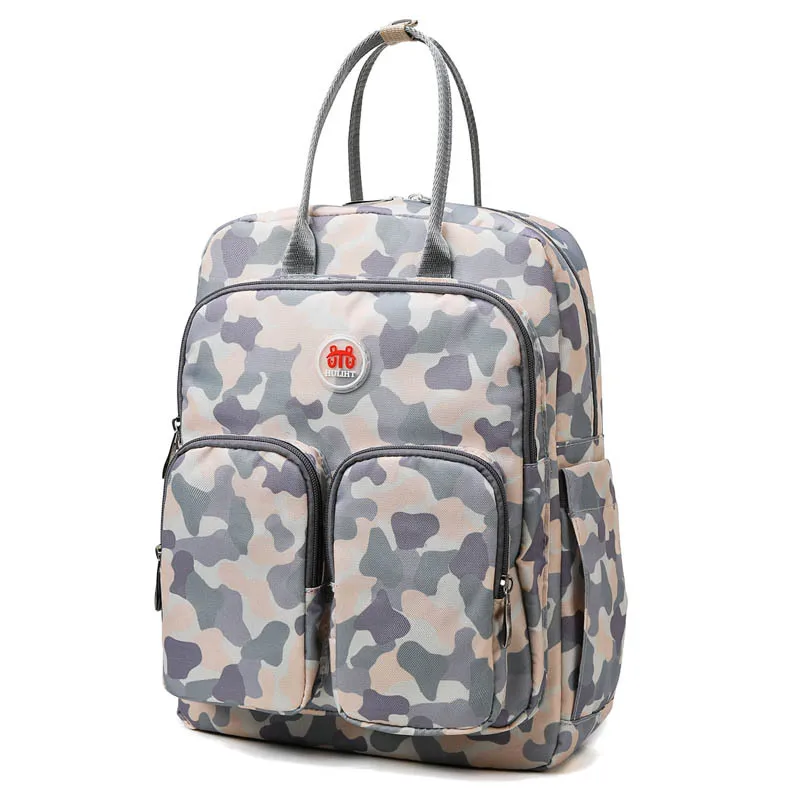 Style1-Gray Новая камуфляжная многофункциональная Большая вместительная сумка для мам, сумка для подгузников, Портативная сумка для подгузников, сумка для ухода за ребенком, дорожная сумка - Цвет: Style1-Gray