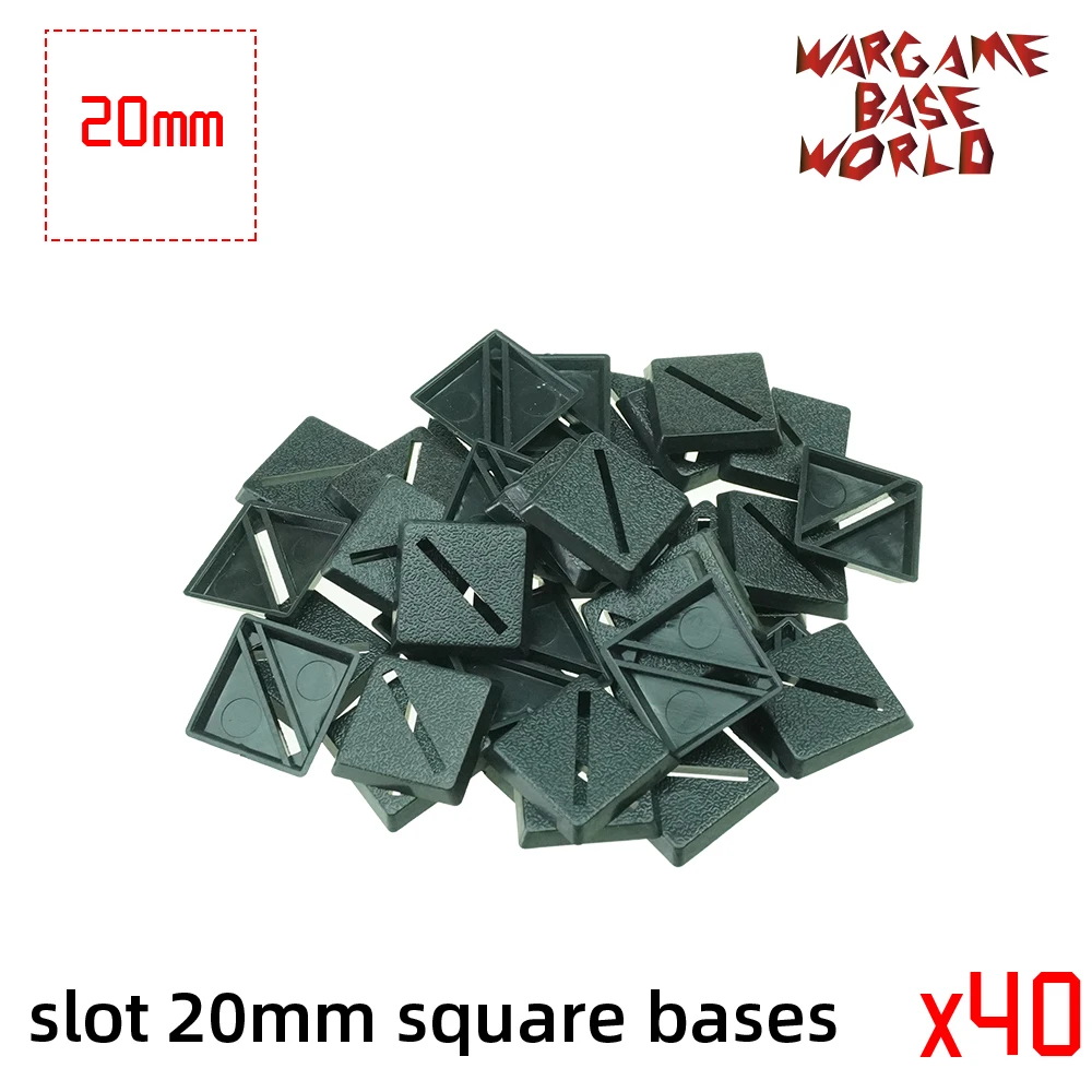 20 plastic square  bases 20mm x 20mm new