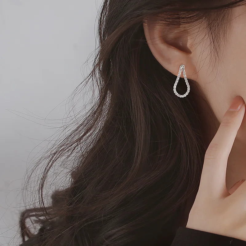 925 Sterling Silver Sparkling Ear Line Long Tassel Earrings Multi-Function Earrings Temperament Jewelry Woman Banquet Gift