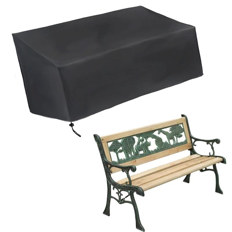 PHFU-черная Водонепроницаемая садовая мебель, покрытие из ткани Оксфорд, уличные стулья для парка, скамейка для дивана, чехлы для пыли