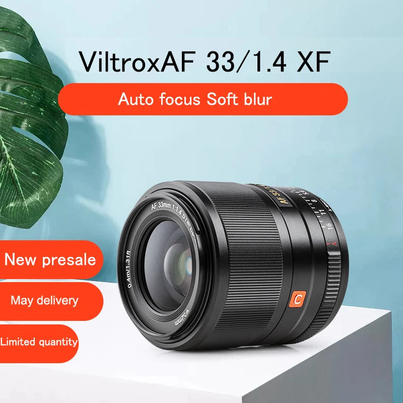 VILTROX 33 мм F1.4 XF AF 33/1.4 STM Автофокус с фиксированным фокусом для Fujifilm FUJI X крепление