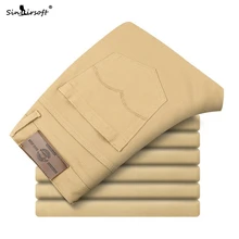 Осень и зима новые мужские повседневные хлопковые плюс бархатные тонкие прямые брюки модные трендовые дикие многоцветные брюки мужская одежда